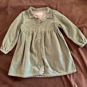 Zara Olive corduroy dress Sz 2/3